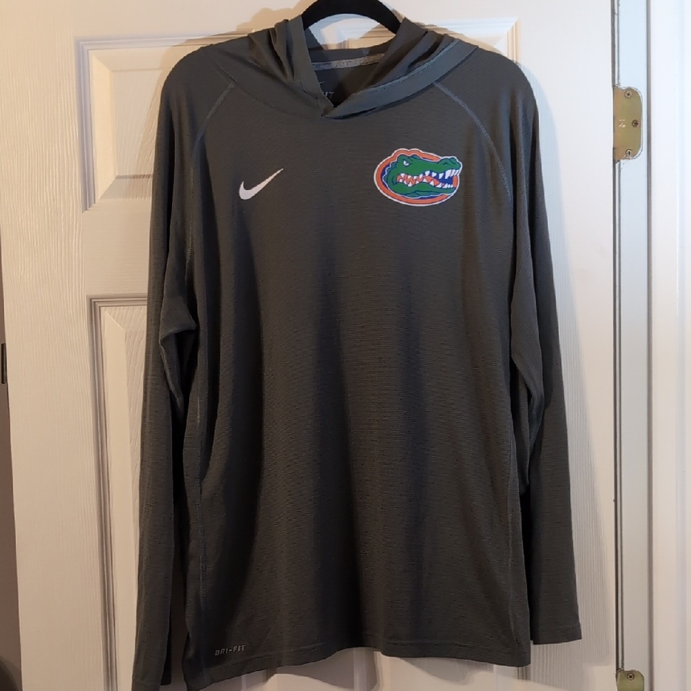 Nike Dark Gray Hoodie with Embroidered Logo